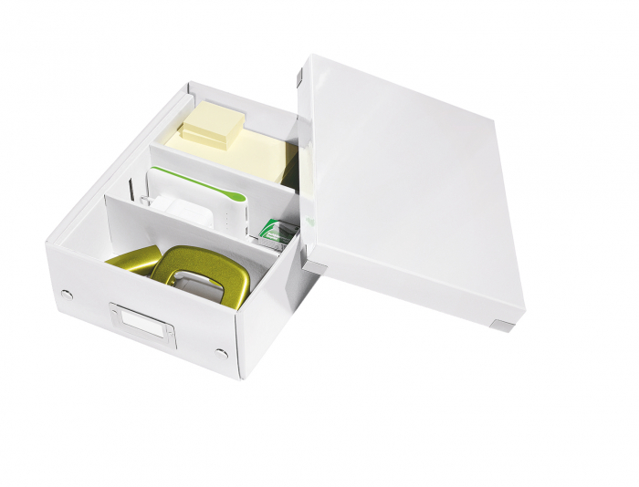 Cutie depozitare Leitz WOW Click&Store 220x100x282mm, alb [3]