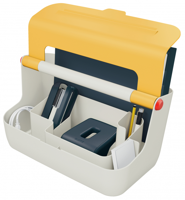 Cutie portabila cu organizator Leitz Cosy, PS, cu maner, 36x19x21 cm [4]