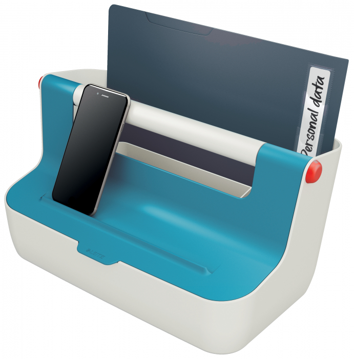 Cutie portabila cu organizator Leitz Cosy, PS, cu maner, 36x19x21 cm [3]