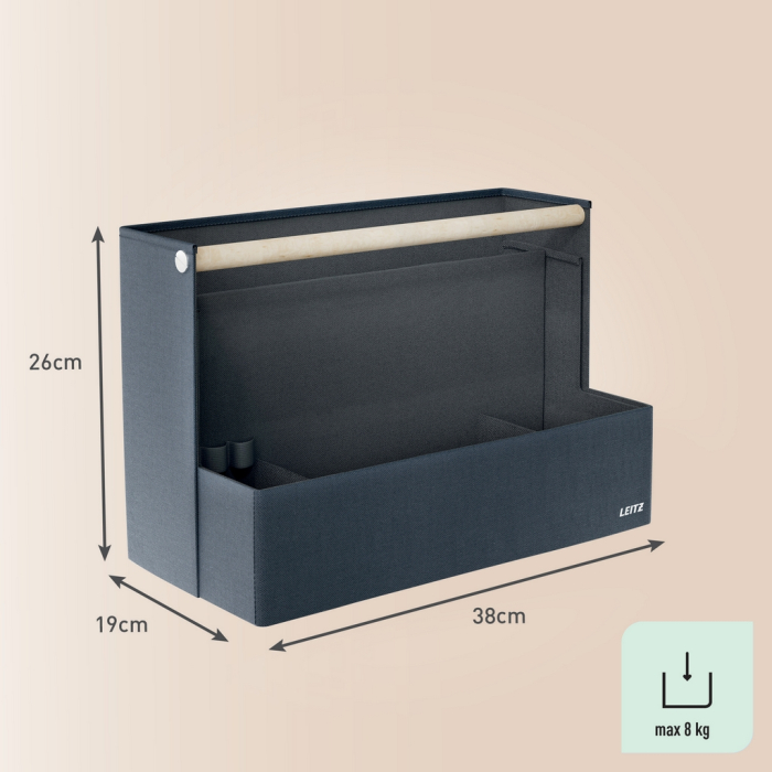 Cutie portabila cu organizator LEITZ material textil cu maner albastru [2]