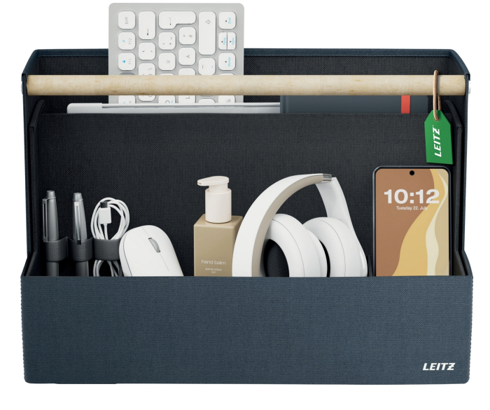 Cutie portabila cu organizator LEITZ material textil cu maner albastru [4]