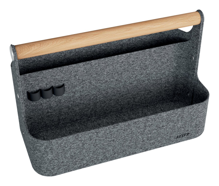 Cutie portabila organizator textil cu maner negru Leitz [6]