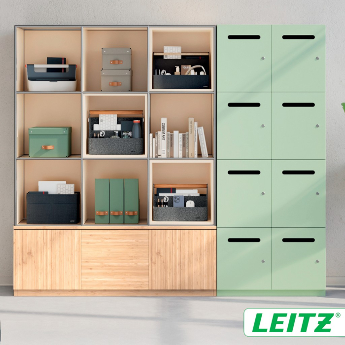 Cutie portabila organizator textil cu maner negru Leitz [3]