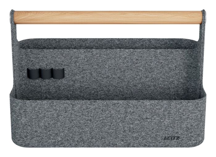 Cutie portabila organizator textil cu maner negru Leitz [10]