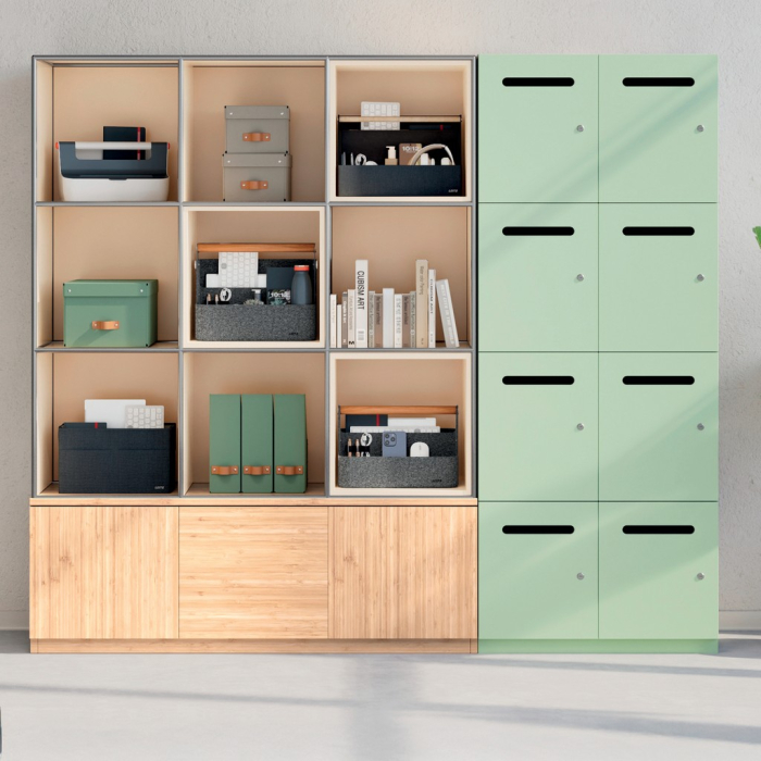 Cutie organizator portabila textila cu suport prindere birou negru Leitz [5]