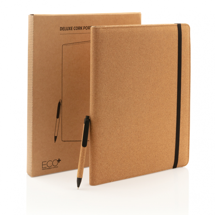 Mapa A4 deluxe din pluta naturala cu agenda si pix – eco si personalizabila [14]