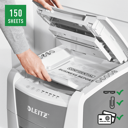 Distrugator pentru documente Leitz IQ Slim Home Office, P4, cross-cut(confetti) [2]