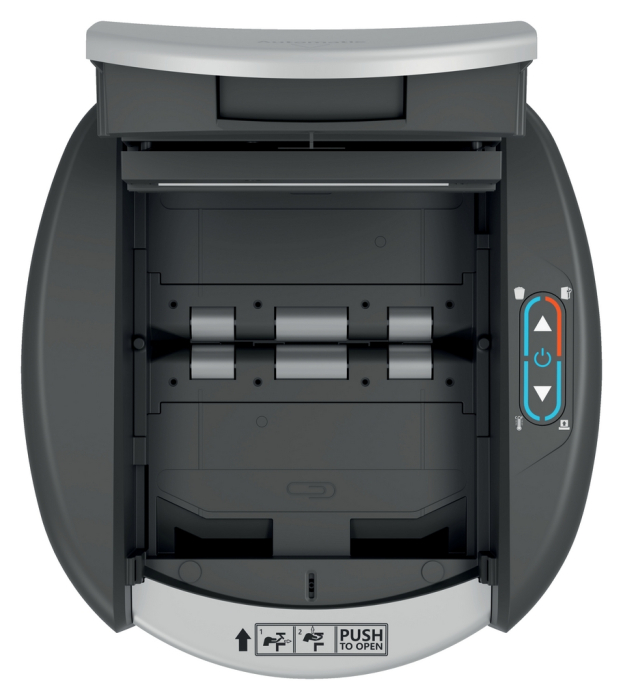 Distrugator documente automat REXEL SHREDMAX 150X, P4, cross-cut (confeti), 150 coli, cos 15L, negru-gri [14]