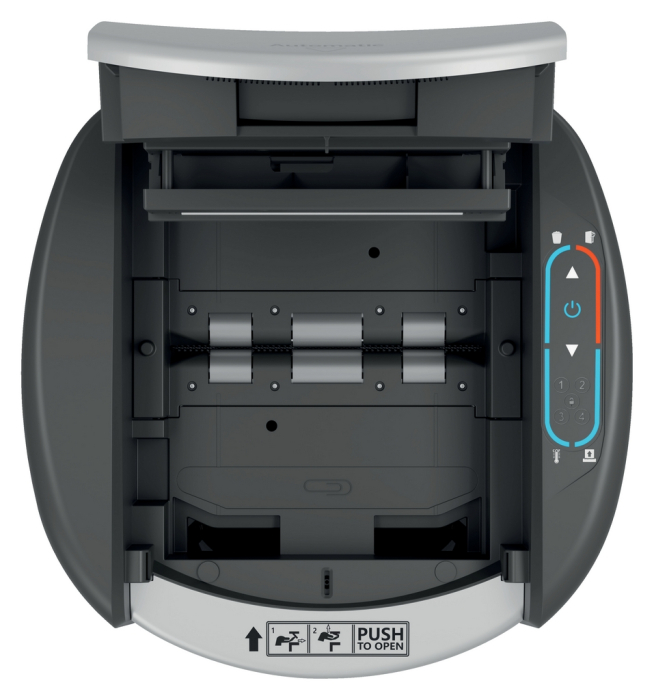 Distrugator documente automat REXEL SHREDMAX 300X, P4, cross-cut (confeti), 300 coli, cos 25L, negru- gri [6]