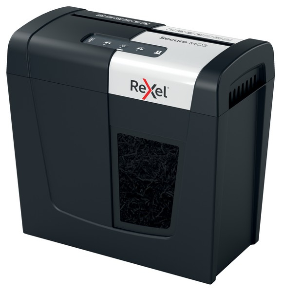 Distrugator documente manual REXEL SECURE MC3, P5, micro-cut (particule), 3 coli, 10l [3]