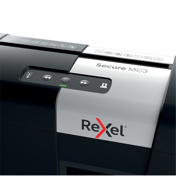 Distrugator documente manual REXEL SECURE MC3, P5, micro-cut (particule), 3 coli, 10l [4]