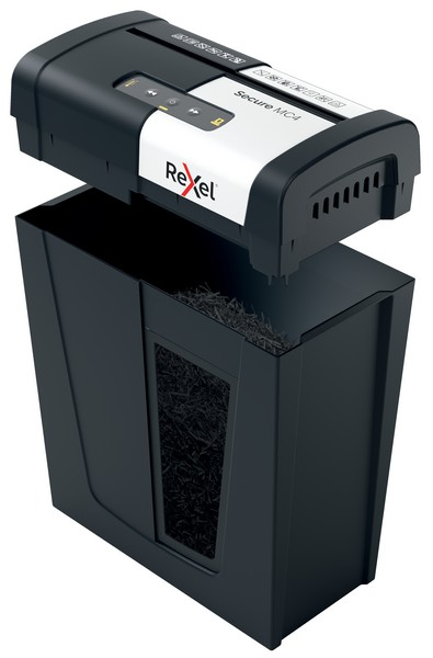 Distrugator documente manual REXEL SECURE MC4, P5, micro-cut (particule), 4 coli, 14l [2]