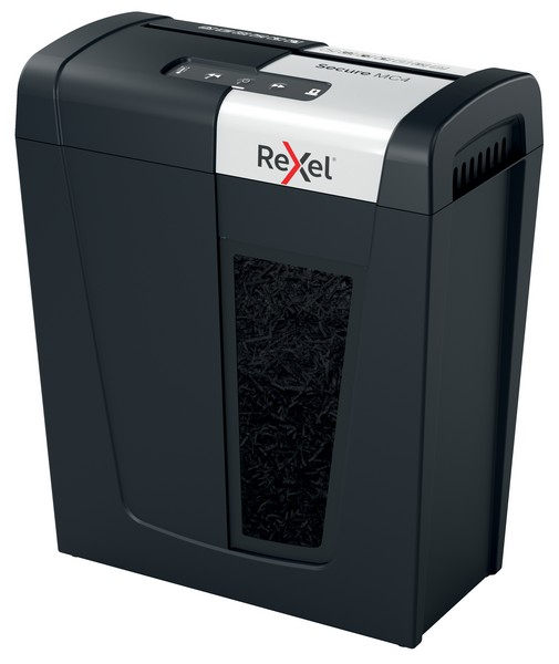 Distrugator documente manual REXEL SECURE MC4, P5, micro-cut (particule), 4 coli, 14l [3]