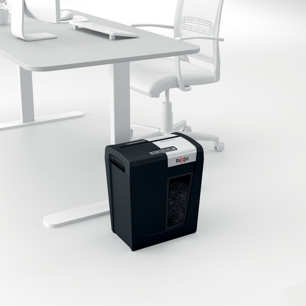 Distrugator documente manual REXEL SECURE MC6, P5, micro-cut (particule), 6 coli, 18l [6]