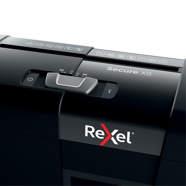 Distrugator documente manual REXEL SECURE S8, P4, cross-cut (confeti), 8 coli, 14l [4]