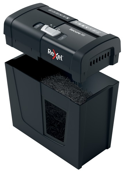 Distrugator documente manual REXEL SECURE X6, P4, cross-cut (confeti), 6 coli, 10l [2]