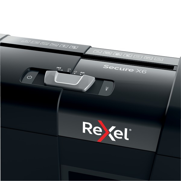 Distrugator documente manual REXEL SECURE X6, P4, cross-cut (confeti), 6 coli, 10l [4]