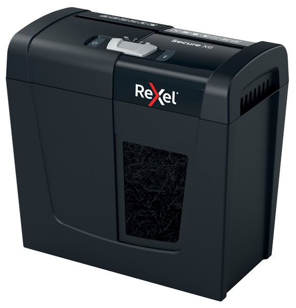 Distrugator documente manual REXEL SECURE X6, P4, cross-cut (confeti), 6 coli, 10l [3]