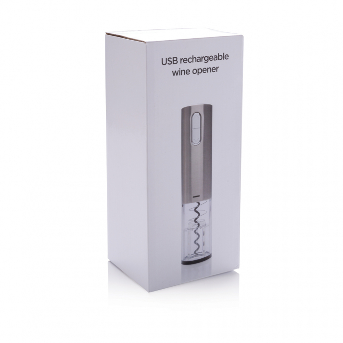 Deschizator electric de vin USB inox, reincarcabil, rapid si elegant [8]