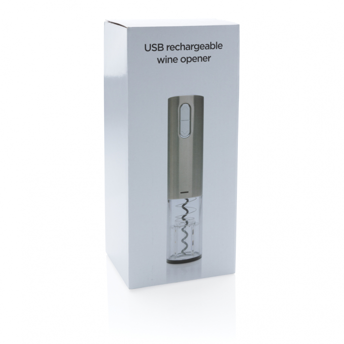 Deschizator electric de vin USB inox, reincarcabil, rapid si elegant [11]