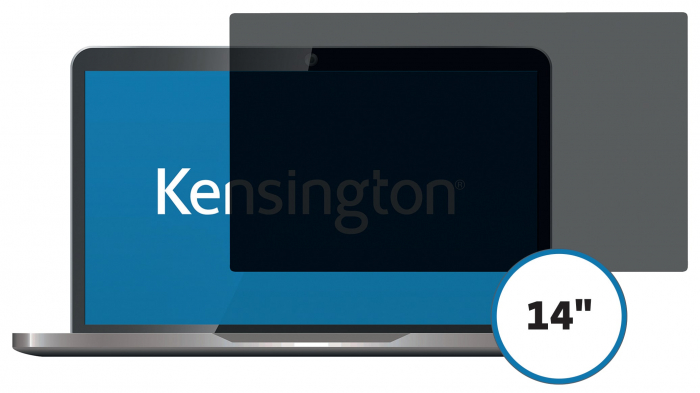 Filtru de confidentialitate Kensington, pentru laptop, 14.1", 16:9, 2 zone, detasabil [6]