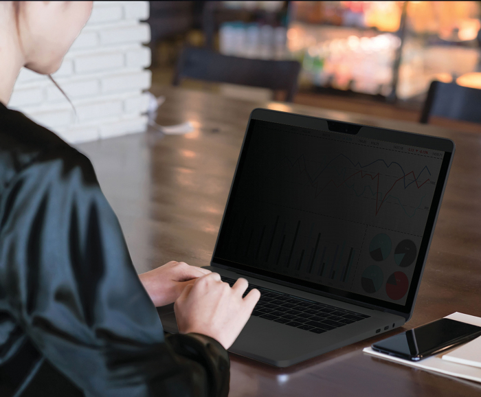 Filtru de confidentialitate Kensington, pentru laptop, 14.1", 16:9, 2 zone, detasabil [2]