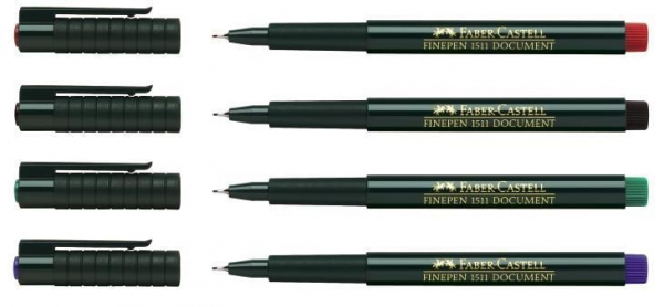 Fineliner Faber-Castell Finepen 1511 0.4mm, rosu [2]