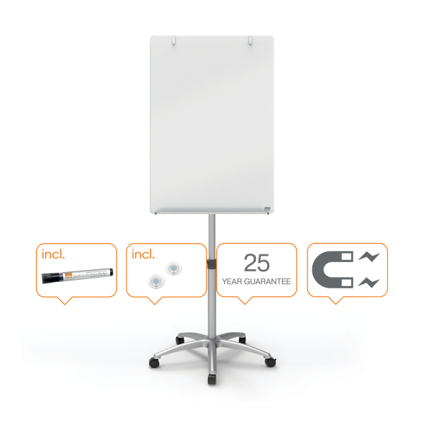 Flipchart mobil Nobo Diamond magnetic din sticla [9]