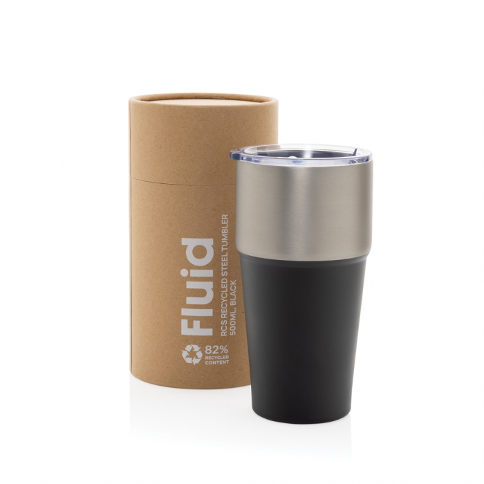 Pahar Fluid otel reciclat 500 ml vacuum cu design doua culori [3]