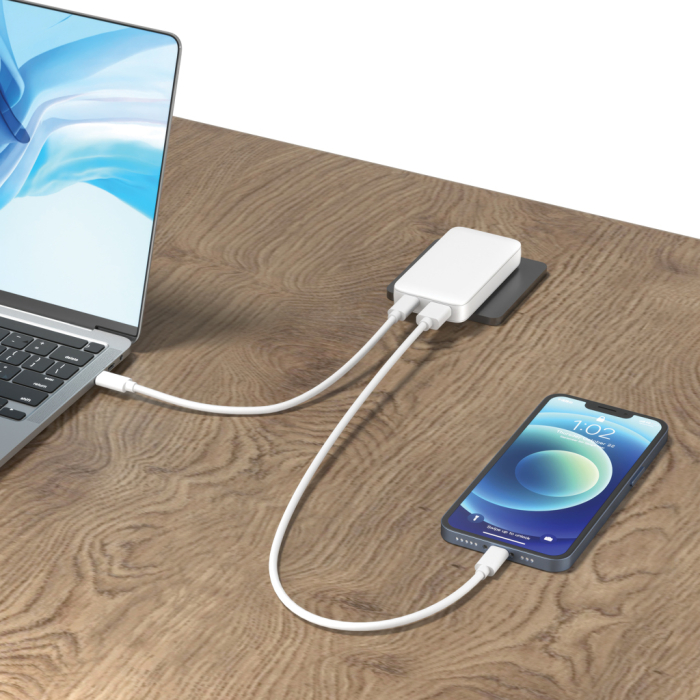 Incarcator Fluxo RCS GaN 65W ultra-subtire, USB-C, USB-A, prize US, EU si UK [10]