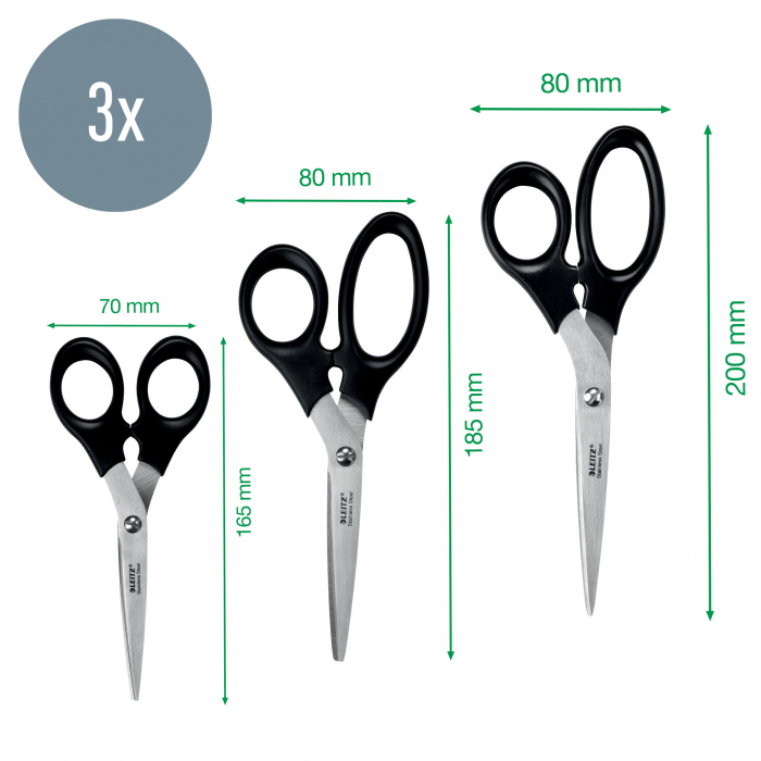 Set Foarfece Leitz Otel Inoxidabil – 3 Dimensiuni Variate: 165, 185 si 200 mm [5]