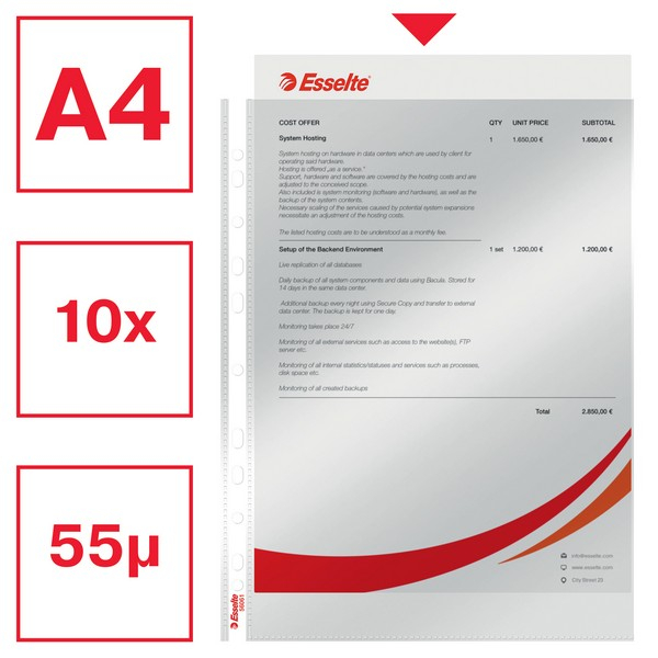 Folie protectie Esselte 55mic 10buc [5]