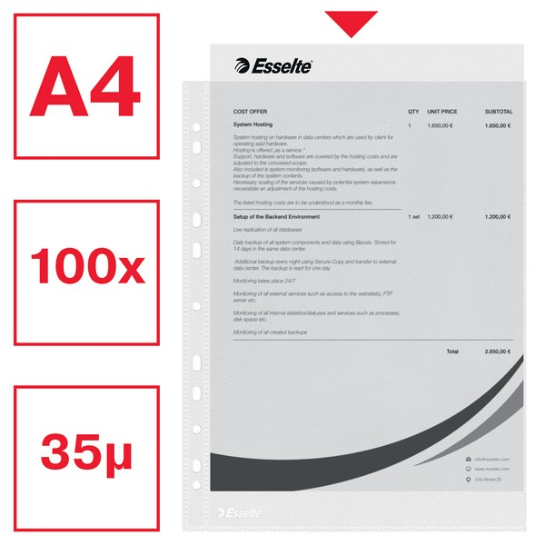Folie protectie Esselte 35mic 100buc [6]