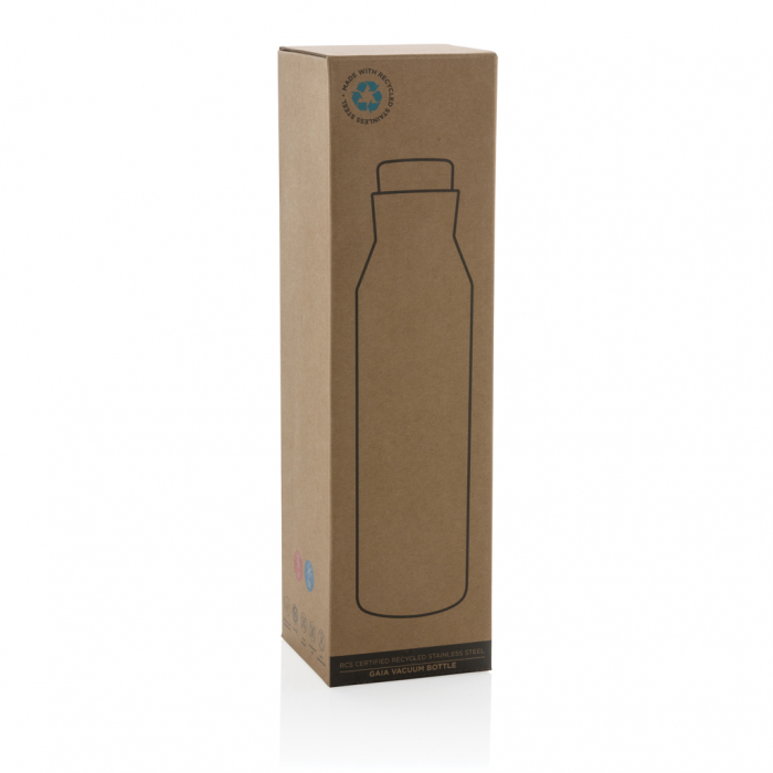 Sticla termos Gaia inox reciclat RCS 600 ml cu capac lemn [7]