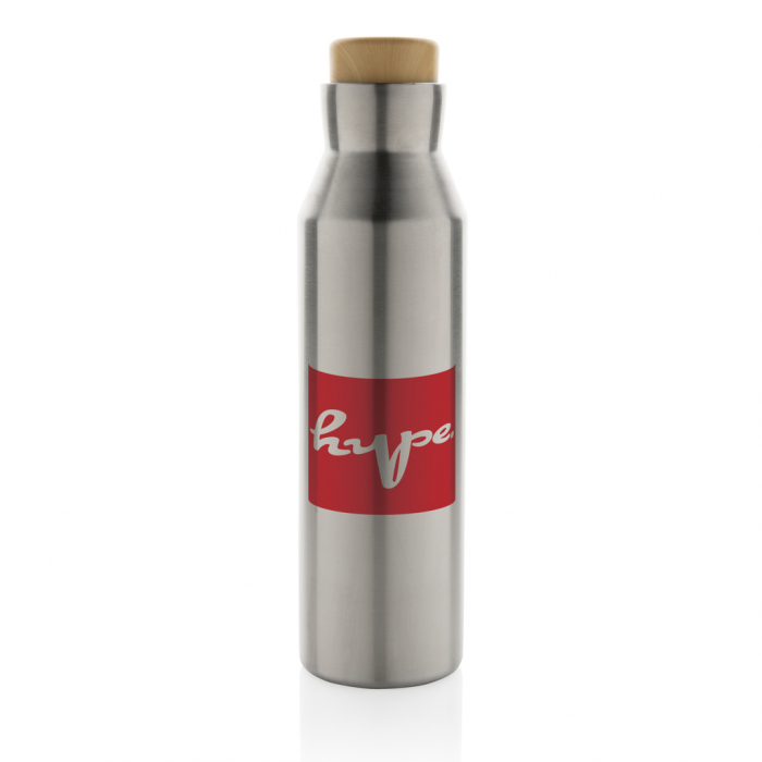 Sticla termos Gaia inox reciclat RCS 600 ml cu capac lemn [4]