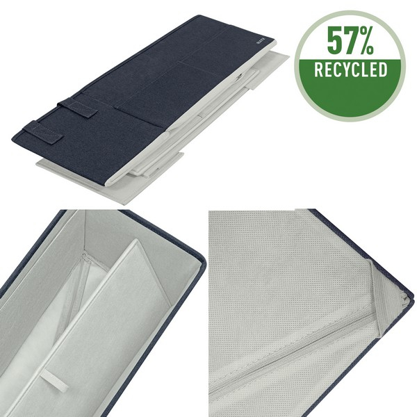 Geanta Leitz, material textil, pliabila, cu separatoare, 46x21x20 cm, gri-carbune [6]