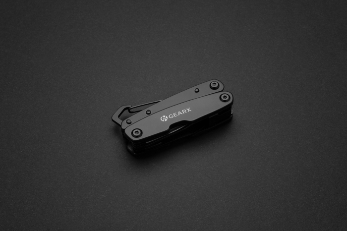 Multitool Gear X de buzunar din otel inoxidabil – 10 functii, carabiniera, design compact [9]