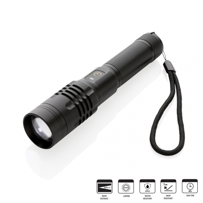 Lanterna Gear X USB reincarcabila – 1000 lumeni, raza 500 m, autonomie 4h, IPX4 [12]
