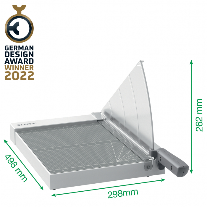 Ghilotina Leitz Home Office Precision, A4, 10 coli, indicator laser inclus, gri [2]