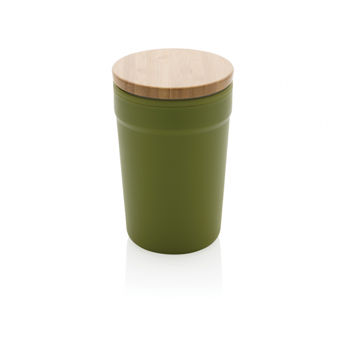 Cana PP reciclat GRS 300 ml cu capac bambus [2]