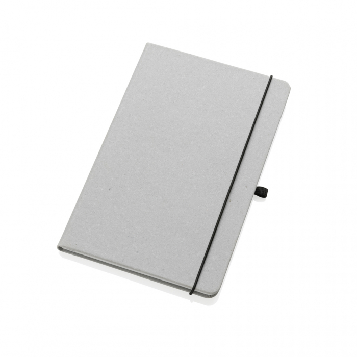 Agenda A5 piele reciclata GRS cu elastic si suport pix – personalizabila [3]