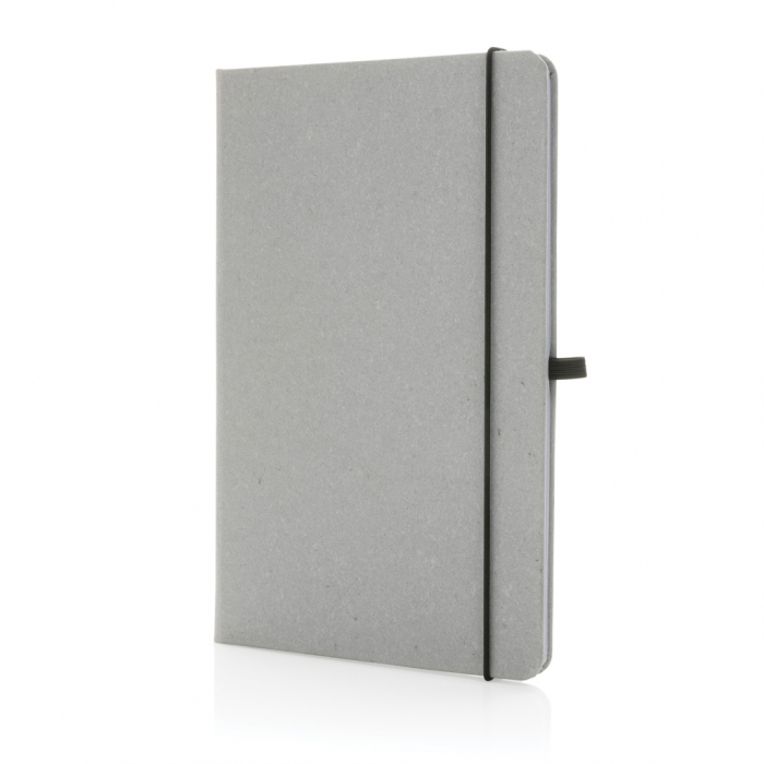 Agenda A5 piele reciclata GRS cu elastic si suport pix – personalizabila [2]