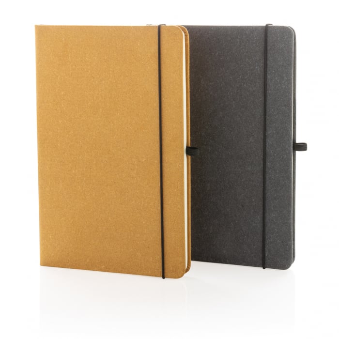 Agenda A5 piele reciclata GRS cu elastic si suport pix – personalizabila [9]