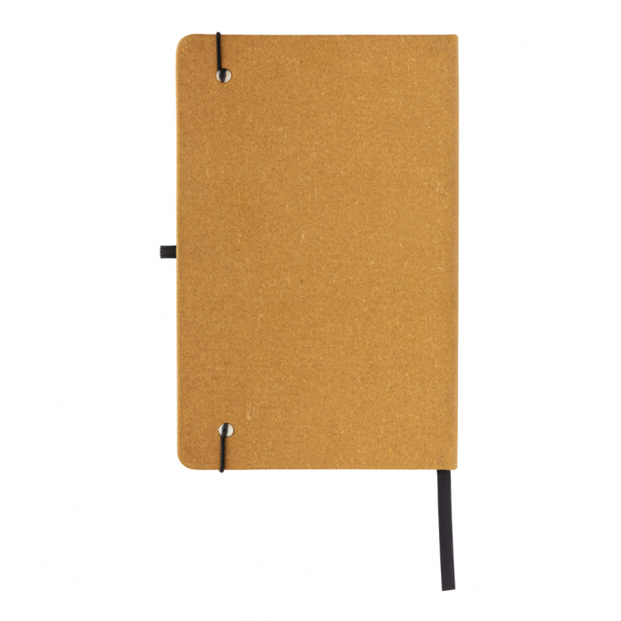 Agenda A5 piele reciclata GRS cu elastic si suport pix – personalizabila [6]
