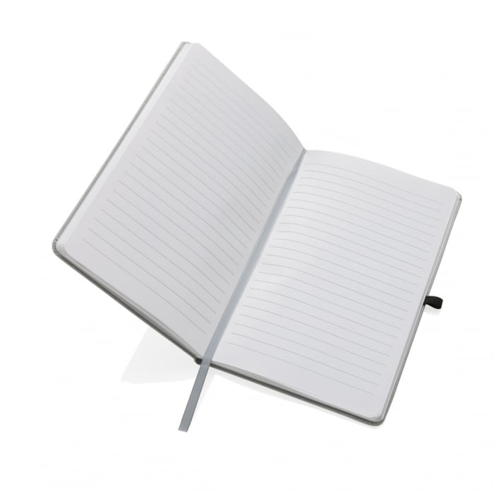 Agenda A5 piele reciclata GRS cu elastic si suport pix – personalizabila [4]
