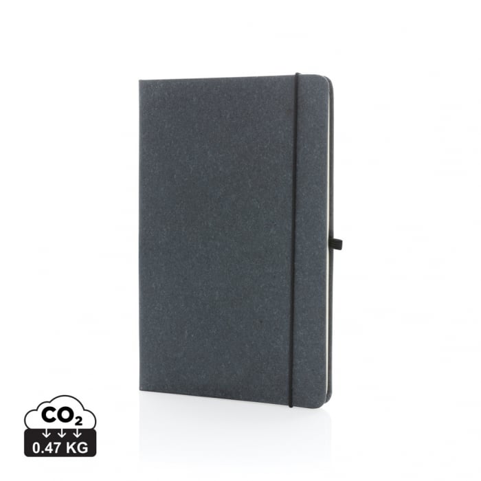 Agenda A5 piele reciclata GRS cu elastic si suport pix – personalizabila [1]