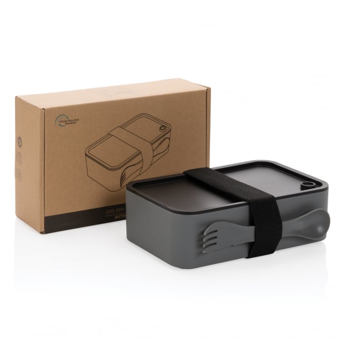 Caserola de pranz din 93% PP reciclat, cu tacamuri [4]
