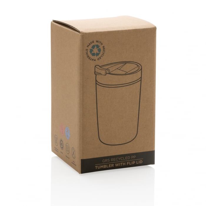 Pahar PP reciclat GRS 300 ml cu capac flip [11]