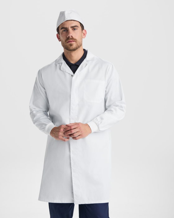 Halat de laborator unisex Mederi, 195 g/m², cu capse ascunse [2]