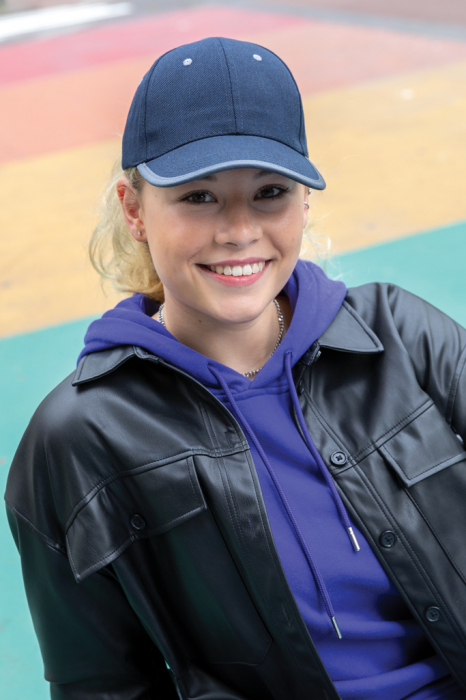 Sapca Impact AWARE™ din bumbac reciclat periat 280 g/m², 6 paneluri contrast [11]